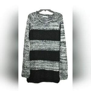 Maurices black and gray striped sweatersize small